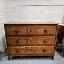 Early 19th Century French Oak Wooden Commode With Stunning Lion Handles | Antique & Vintage | Moonee Ponds Antiques | Australia Wide Delivery