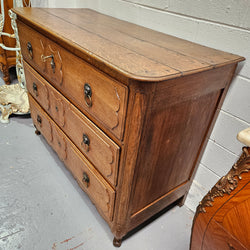 Early 19th Century French Oak Wooden Commode With Stunning Lion Handles | Antique & Vintage | Moonee Ponds Antiques | Australia Wide Delivery