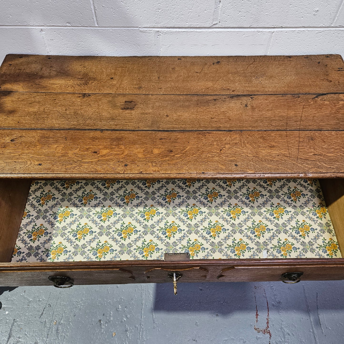 Early 19th Century French Oak Wooden Commode With Stunning Lion Handles