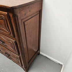 Rare Early 19th Century Narrow French Oak Wooden Top Commode | Antique & Vintage | Moonee Ponds Antiques | Australia Wide Delivery
