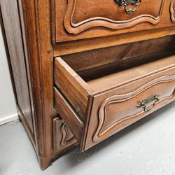 Rare Early 19th Century Narrow French Oak Wooden Top Commode | Antique & Vintage | Moonee Ponds Antiques | Australia Wide Delivery