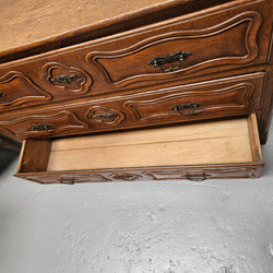 Rare Early 19th Century Narrow French Oak Wooden Top Commode | Antique & Vintage | Moonee Ponds Antiques | Australia Wide Delivery