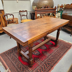 Rare Narrow & Hard to Find Size French Oak Extension Dining Table | Antique & Vintage | Moonee Ponds Antiques | Australia Wide Delivery