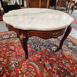 Louis XVth Style Coffee Table with Marble Top