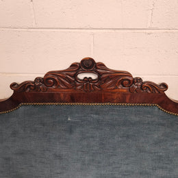 Stylish Mahogany Empire Style Upholstered Settee