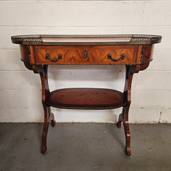 French Mahogany & Walnut Inlaid 2 Shelf Sofa Table | Antique & Vintage | Moonee Ponds Antiques | Australia Wide Delivery