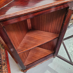 Mahogany 1 Door 1 Shelf Corner Display Cabinet | Antique & Vintage | Moonee Ponds Antiques | Australia Wide Delivery