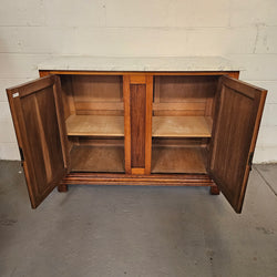 French Oak Carved Door Cupboard With Marble Top | Antique & Vintage | Moonee Ponds Antiques | Australia Wide Delivery