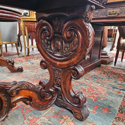 Renaissance Style Mahogany Center Table | Antique & Vintage | Moonee Ponds Antiques | Australia Wide Delivery