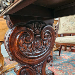 Renaissance Style Mahogany Center Table | Antique & Vintage | Moonee Ponds Antiques | Australia Wide Delivery