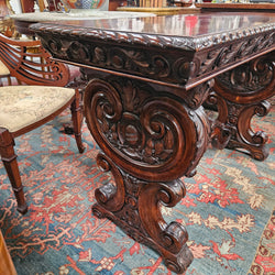 Renaissance Style Mahogany Center Table | Antique & Vintage | Moonee Ponds Antiques | Australia Wide Delivery