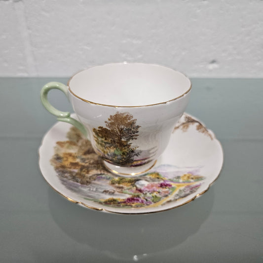 Shelley 'Heather' Cup & Saucer