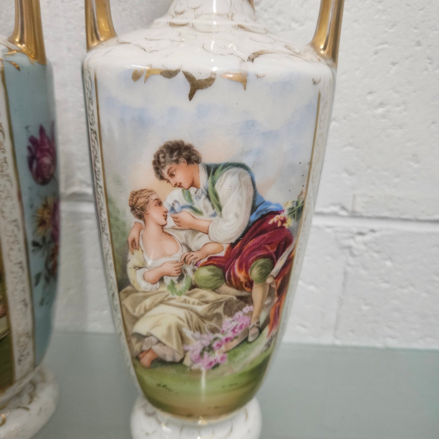 Lovely Pair Of Antique Vases