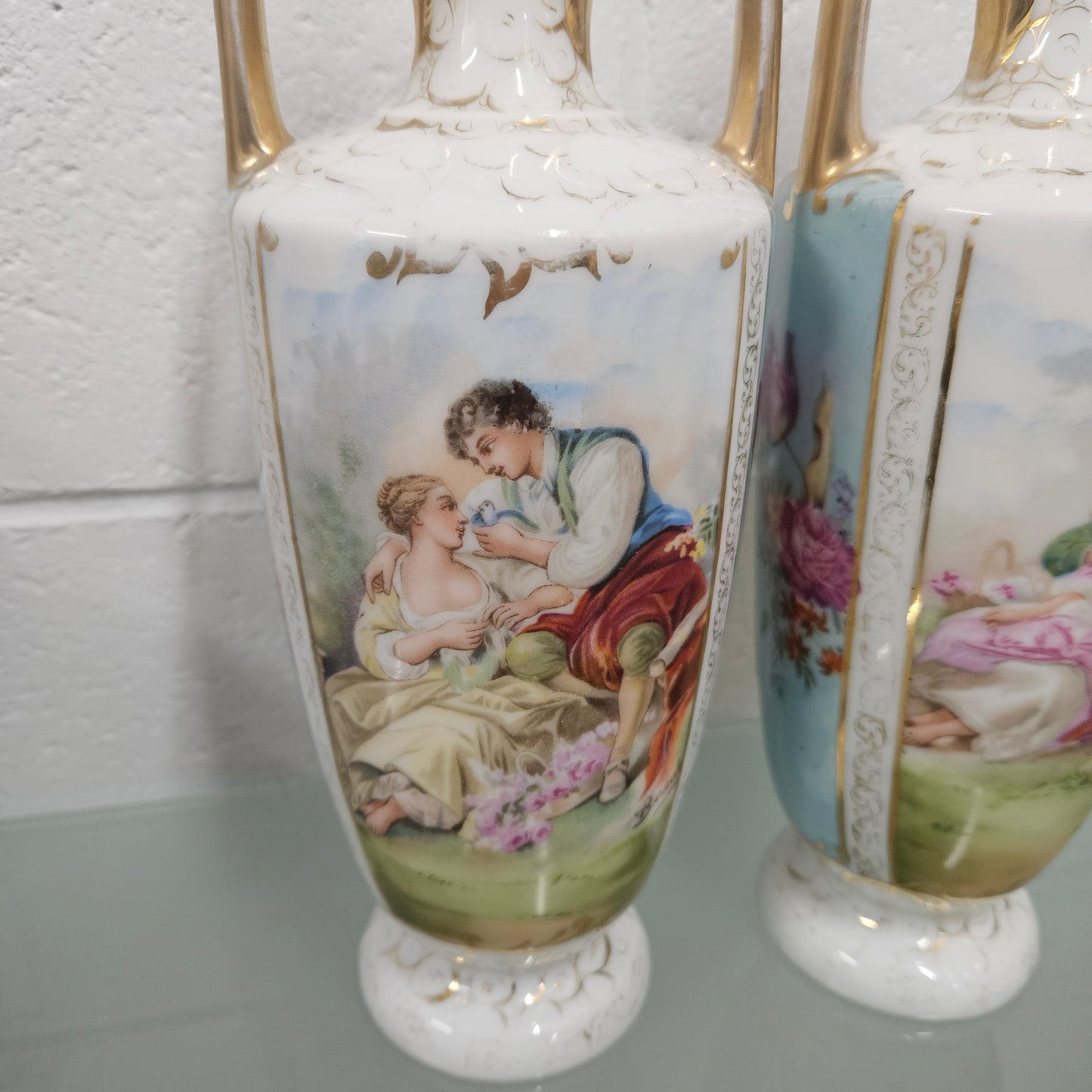 Lovely Pair Of Antique Vases