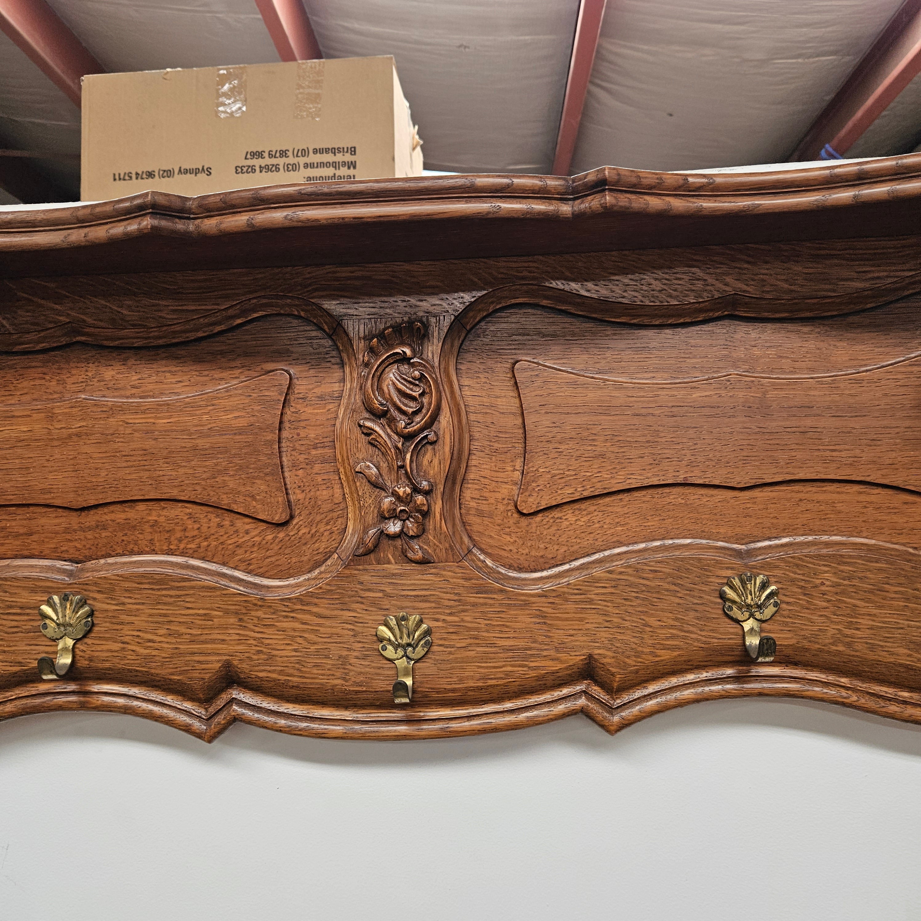 Large French Oak Coat Wall Rack | Antique & Vintage | Moonee Ponds Antiques | Australia Wide