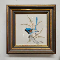 Bonnie Jones Signed Painted Tile Framed | Antique & Vintage | Moonee Ponds Antiques | Australia Wide Delivery