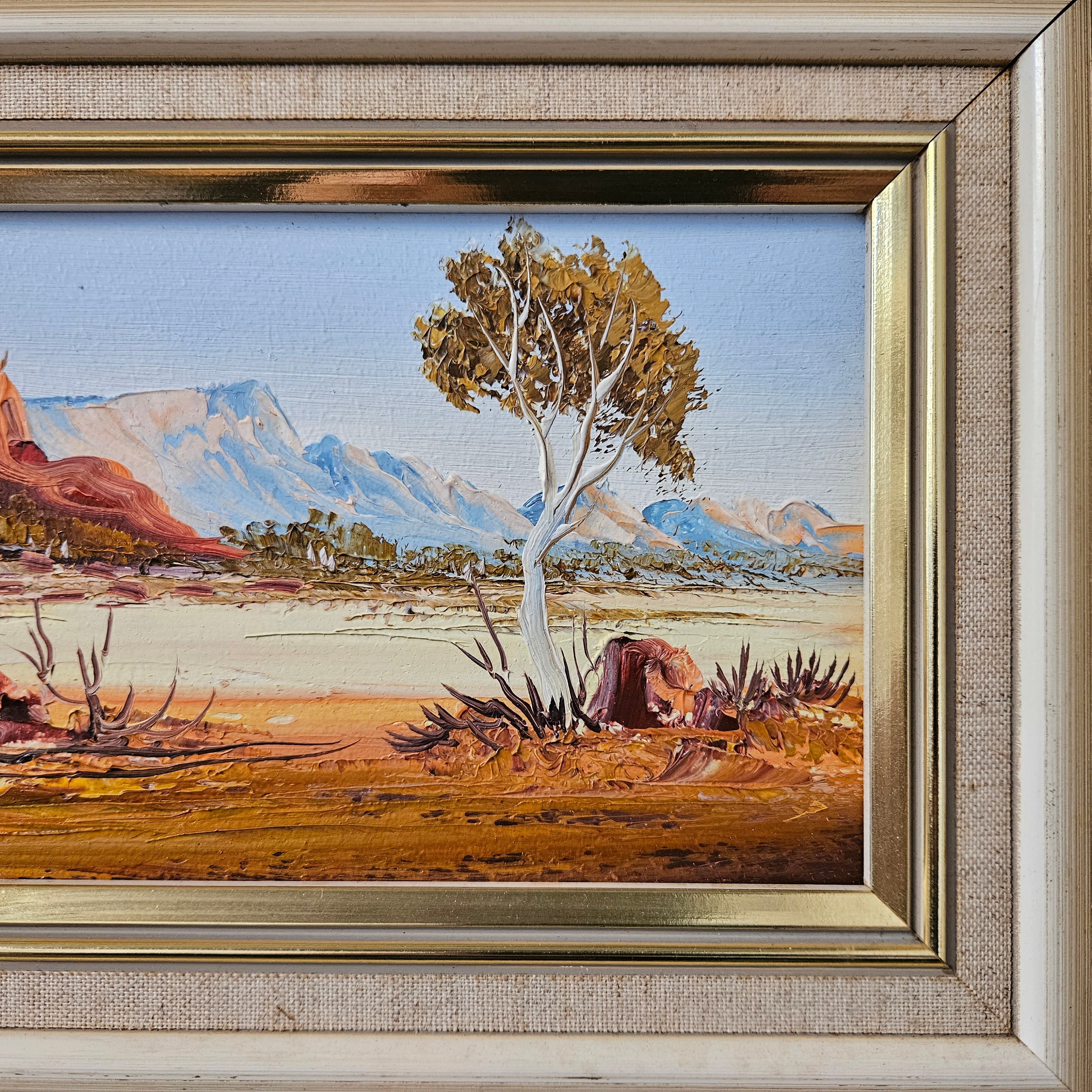Signed Oil On Board 'Alice Springs NT' Painting | Antique & Vintage | Moonee Ponds Antiques | Australia Wide Delivery