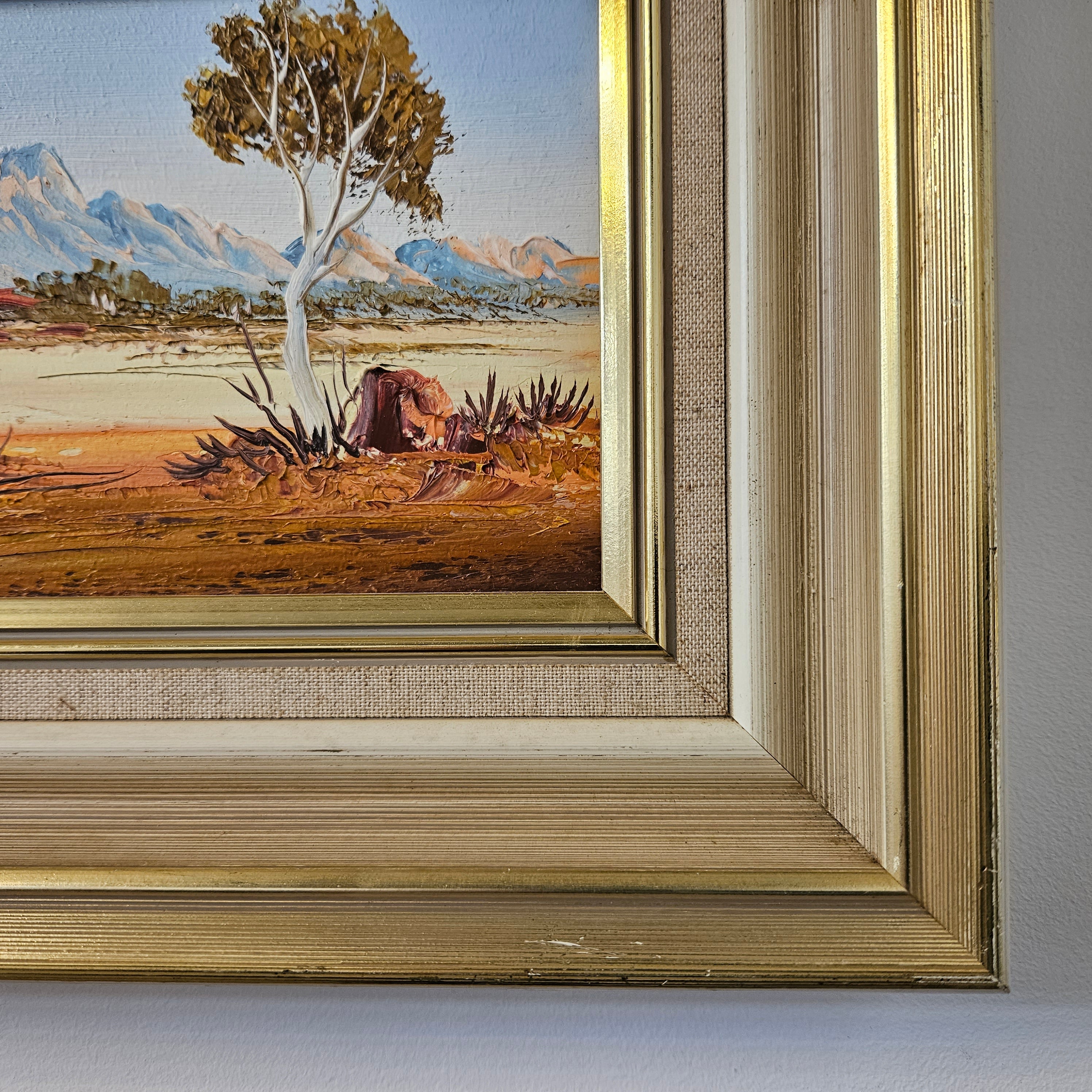 Signed Oil On Board 'Alice Springs NT' Painting | Antique & Vintage | Moonee Ponds Antiques | Australia Wide Delivery
