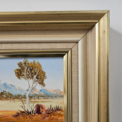 Signed Oil On Board 'Alice Springs NT' Painting | Antique & Vintage | Moonee Ponds Antiques | Australia Wide Delivery