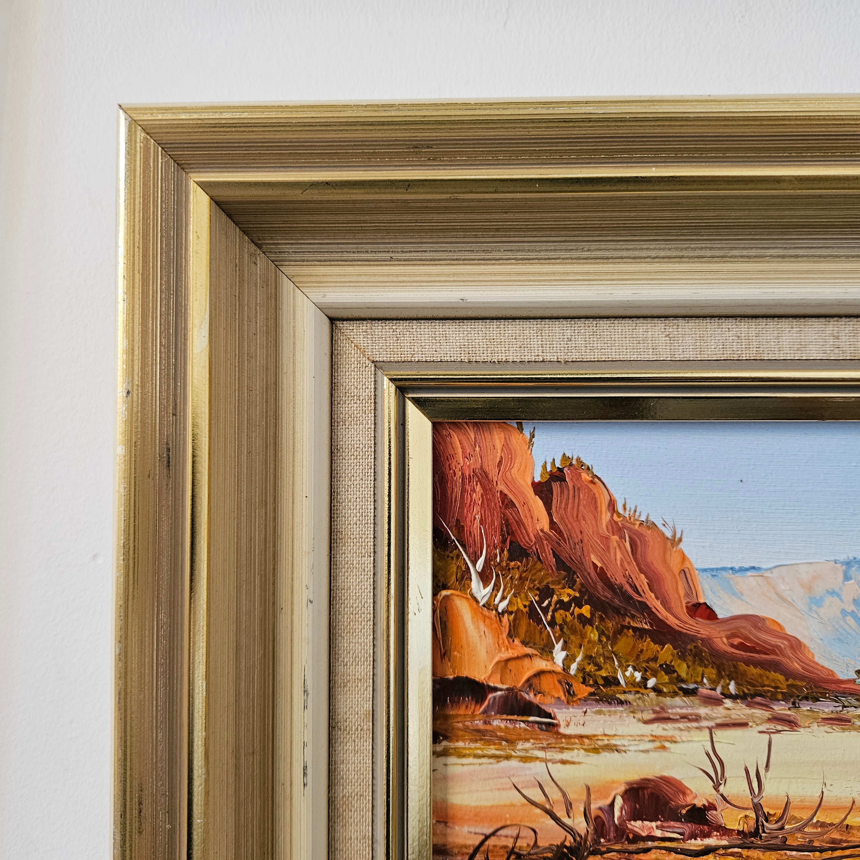 Signed Oil On Board 'Alice Springs NT' Painting | Antique & Vintage | Moonee Ponds Antiques | Australia Wide Delivery