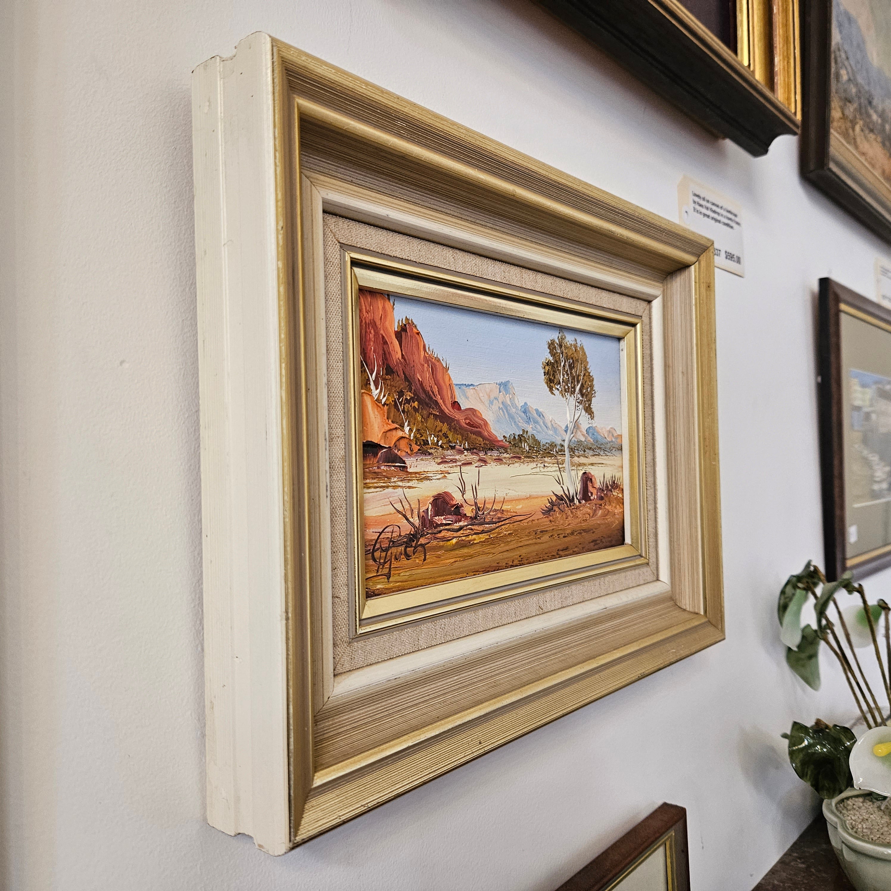 Signed Oil On Board 'Alice Springs NT' Painting | Antique & Vintage | Moonee Ponds Antiques | Australia Wide Delivery