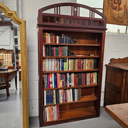 Unique Pair of Walnut Arts and Crafts Free-Standing Bookcases