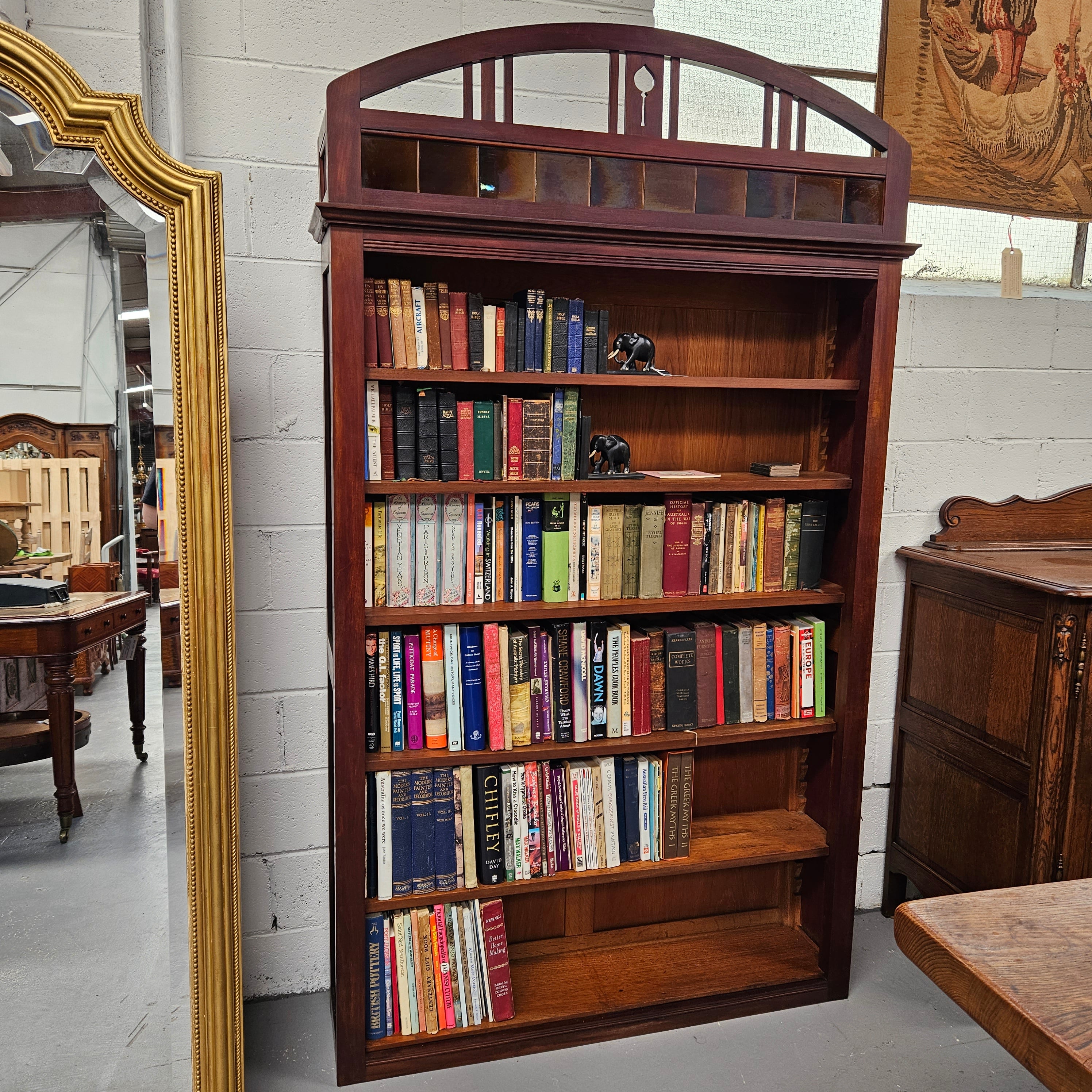 Unique Pair of Walnut Arts and Crafts Free-Standing Bookcases | Antique & Vintage | Moonee Ponds Antiques | Australia Wide Delivery
