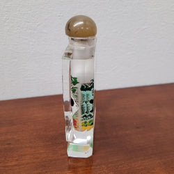 Reverse Chinese Hand Painted Glass Panda Snuff Bottle | Antique & Vintage | Moonee Ponds Antiques | Australia Wide Delivery