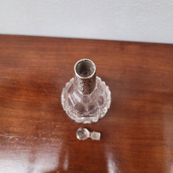 English Victorian Silver & Cut Crystal Perfume Bottle. | Antique & Vintage | Moonee Ponds Antiques | Australia Wide Delivery