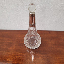 Victorian Silver & Cut Crystal Perfume Bottle