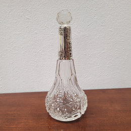 Victorian Silver & Cut Crystal Perfume Bottle