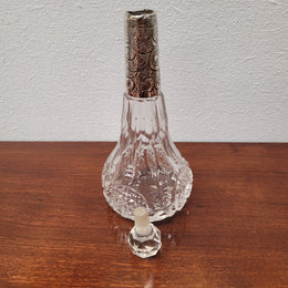 Victorian Silver & Cut Crystal Perfume Bottle