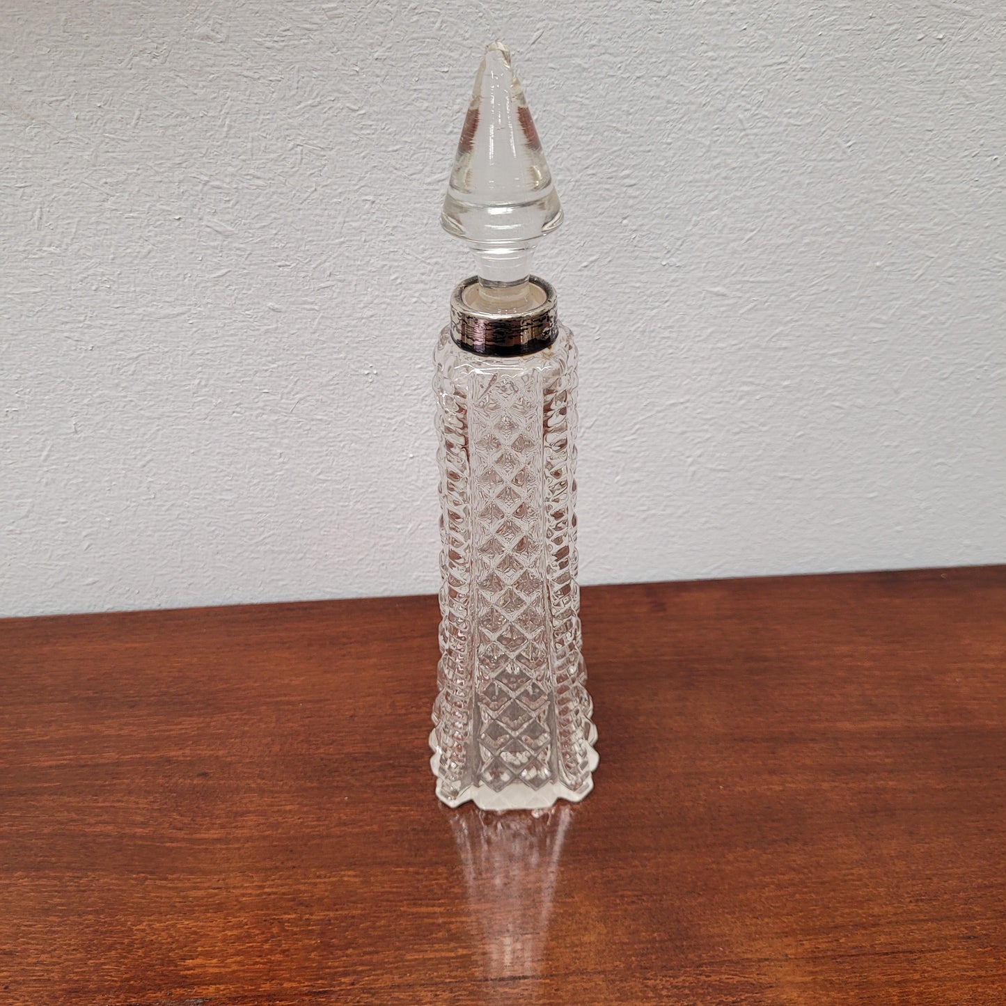 Antique English Silver & Glass Perfume Bottle
