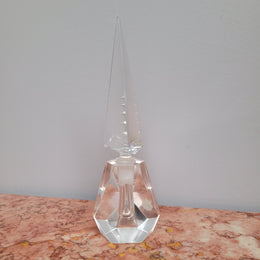 Art Deco Pagoda Cut Crystal Perfume Bottle