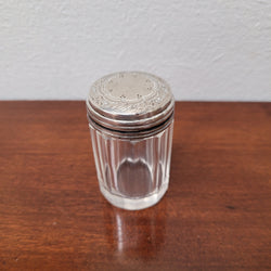 Edwardian Silver Top Glass Container | Antique & Vintage | Moonee Ponds Antiques | Australia Wide Delivery