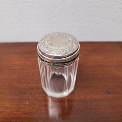 Edwardian Silver Top Glass Container | Antique & Vintage | Moonee Ponds Antiques | Australia Wide Delivery