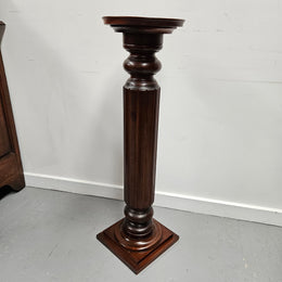 Amazing blackwood gun barrel pedestal with a great design. It is in good original condition. Please see photos as they form part of the description.