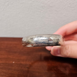 Vintage Sterling Silver Engraved Hinged Bangle | Antique & Vintage | Moonee Ponds Antiques | Australia Wide Delivery