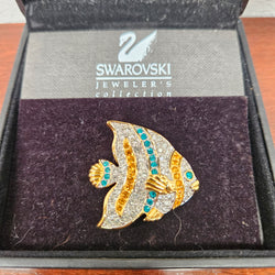 Swarovski Signed Angel Fish Brooch | Antique & Vintage | Moonee Ponds Antiques | Australia Wide Delivery