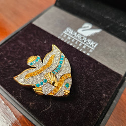 Swarovski Signed Angel Fish Brooch | Antique & Vintage | Moonee Ponds Antiques | Australia Wide Delivery