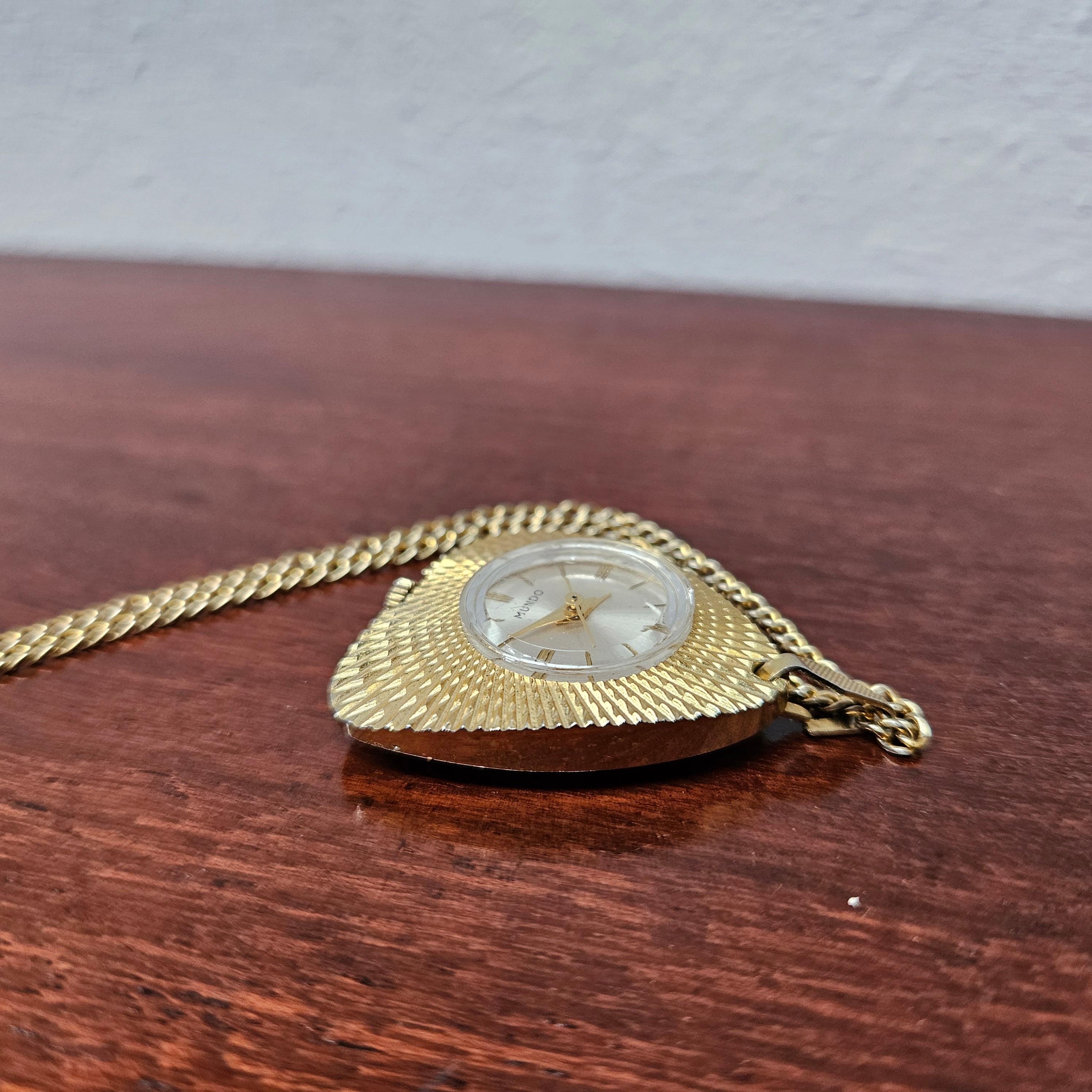 "Mundo" Pendant Watch on Chain | Antique & Vintage | Moonee Ponds Antiques | Australia Wide Delivery