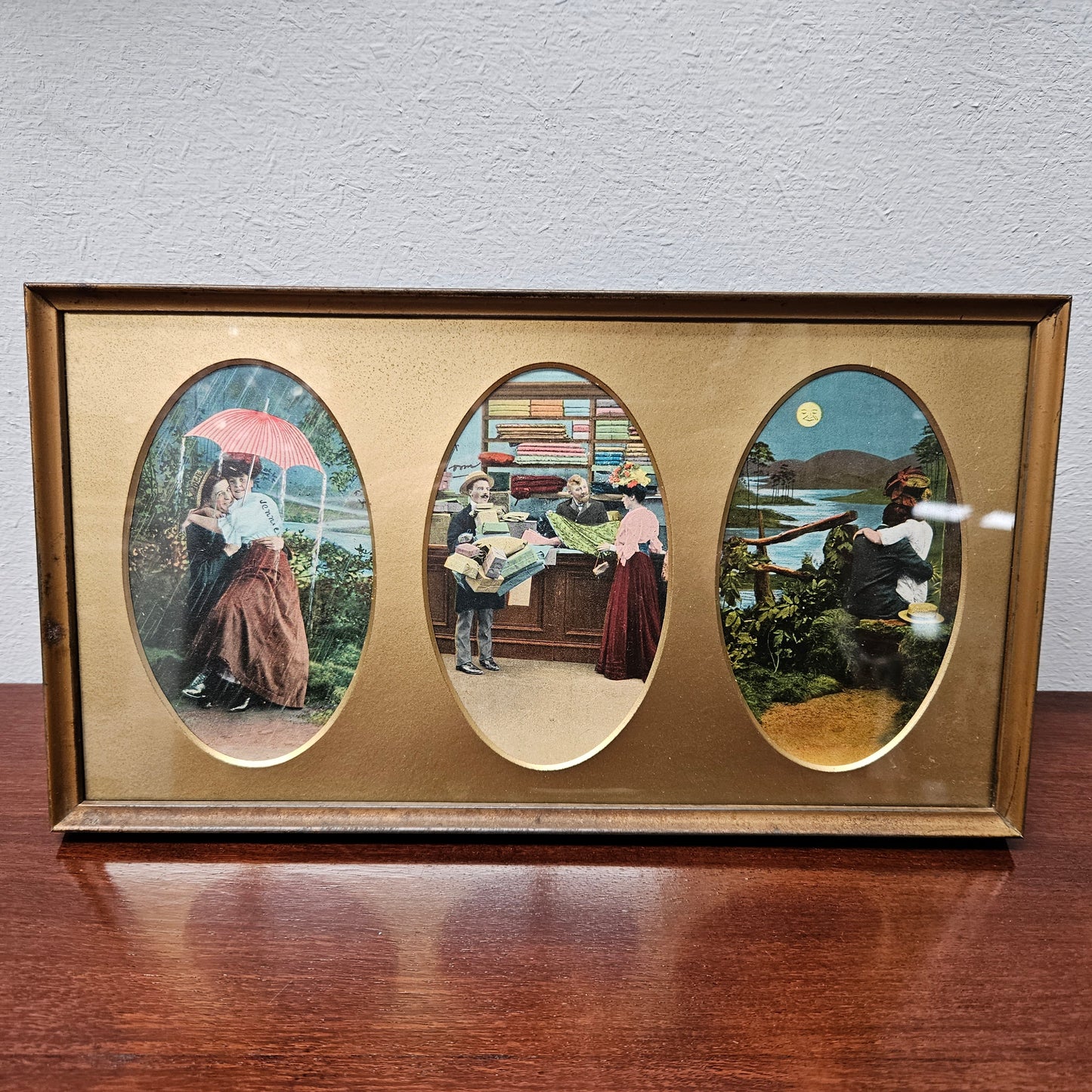 Triple Framed Antique Postcards Circ: 1910