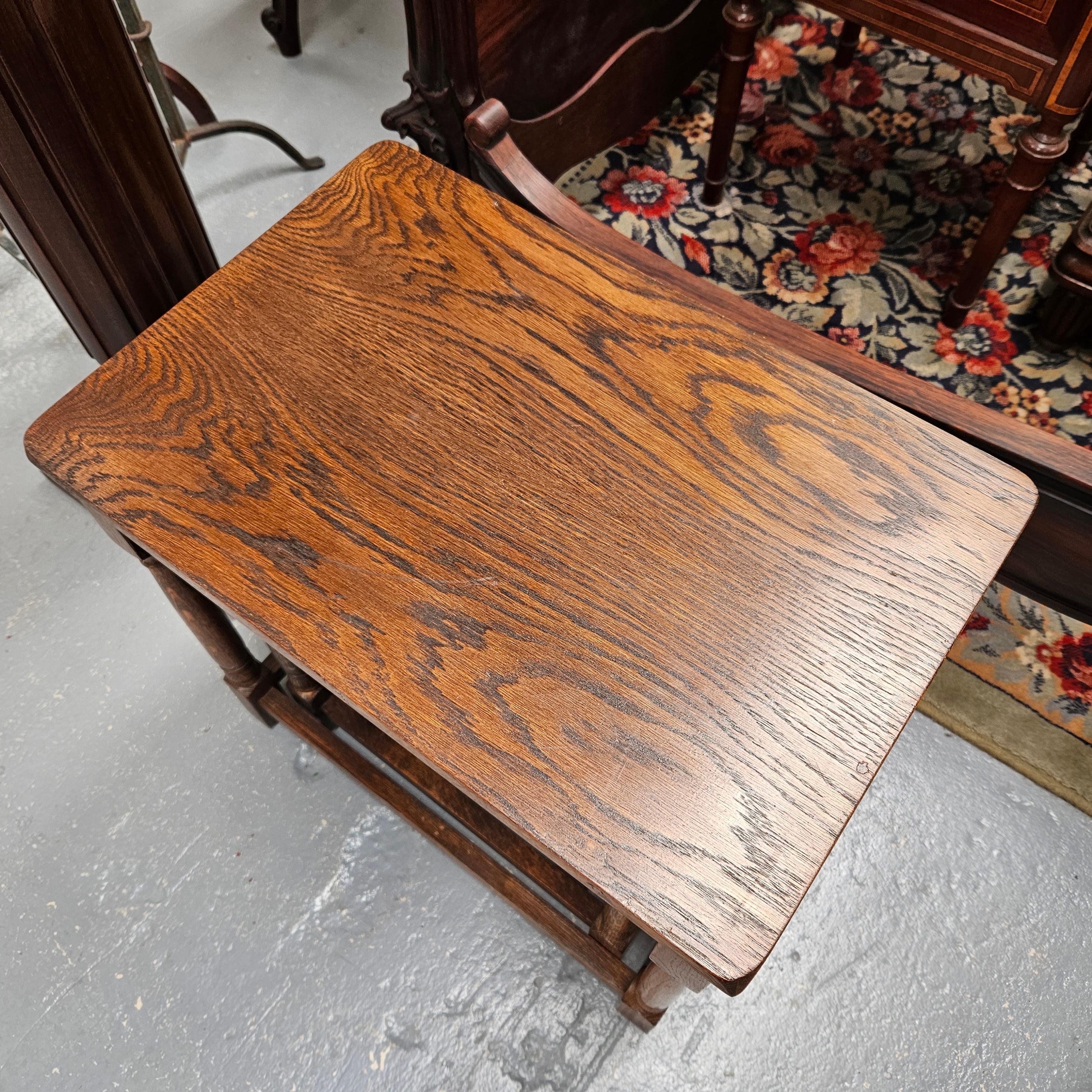 French Oak Three Piece Nest of Tables