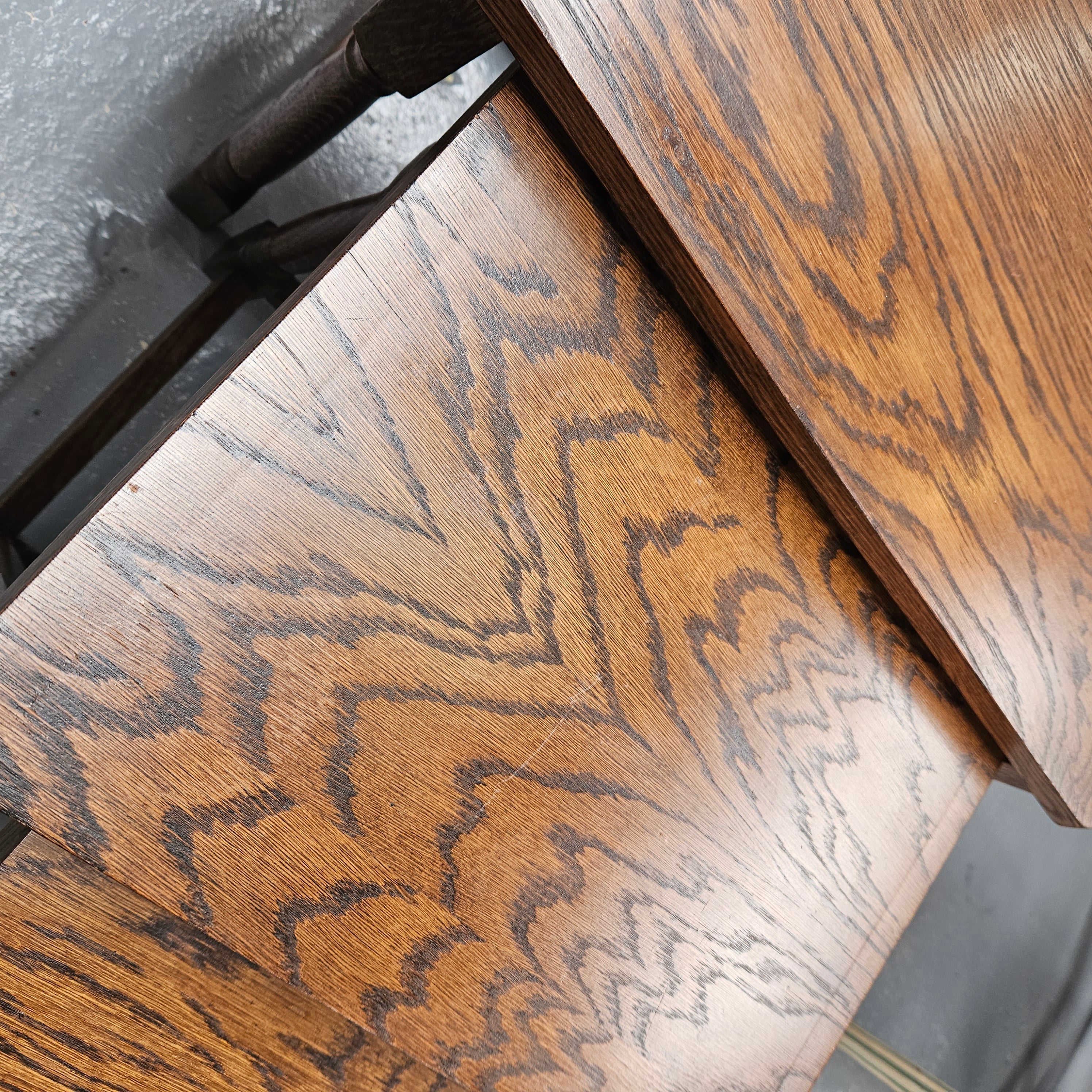 French Oak Three Piece Nest of Tables