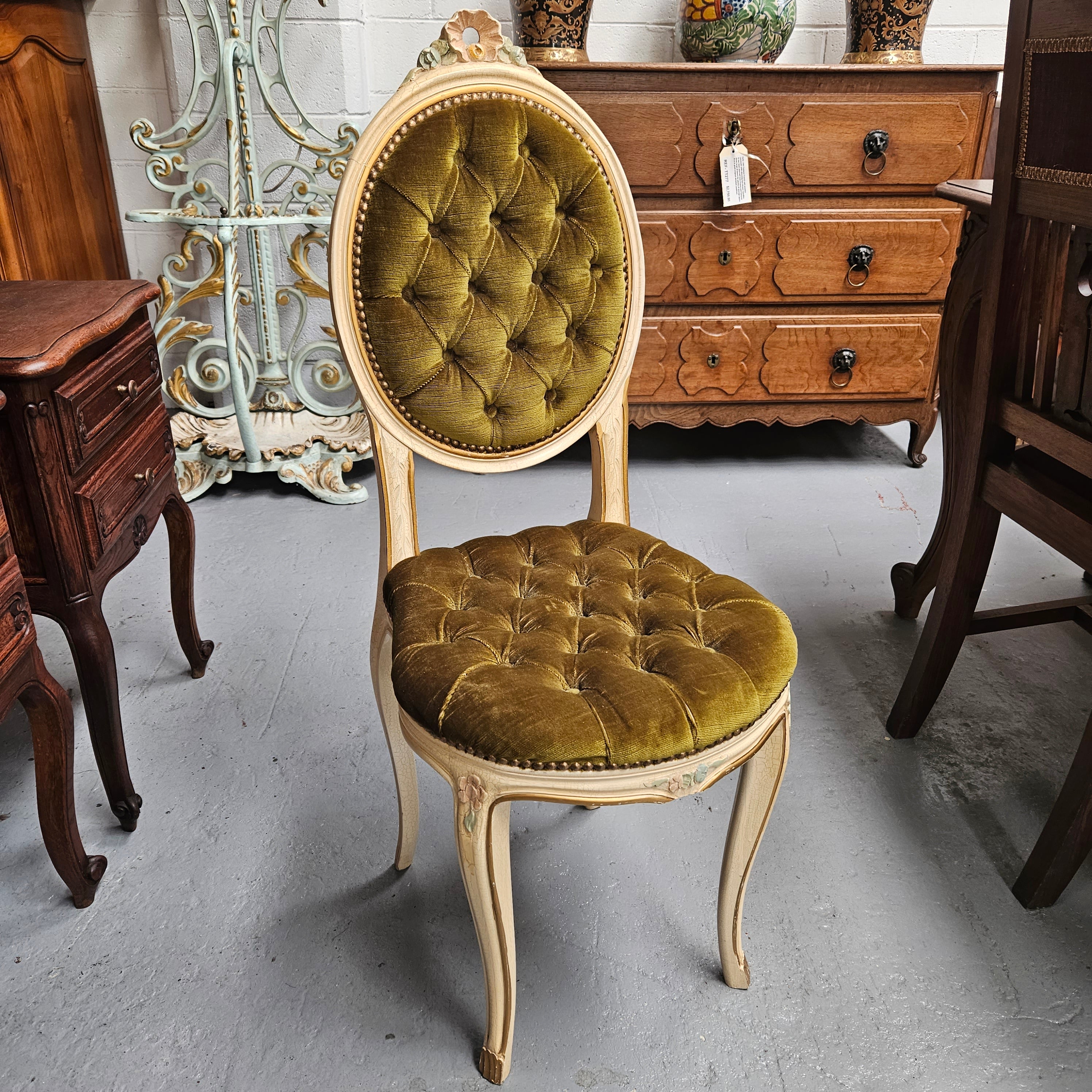Vintage Upholstered French Style Single Chair