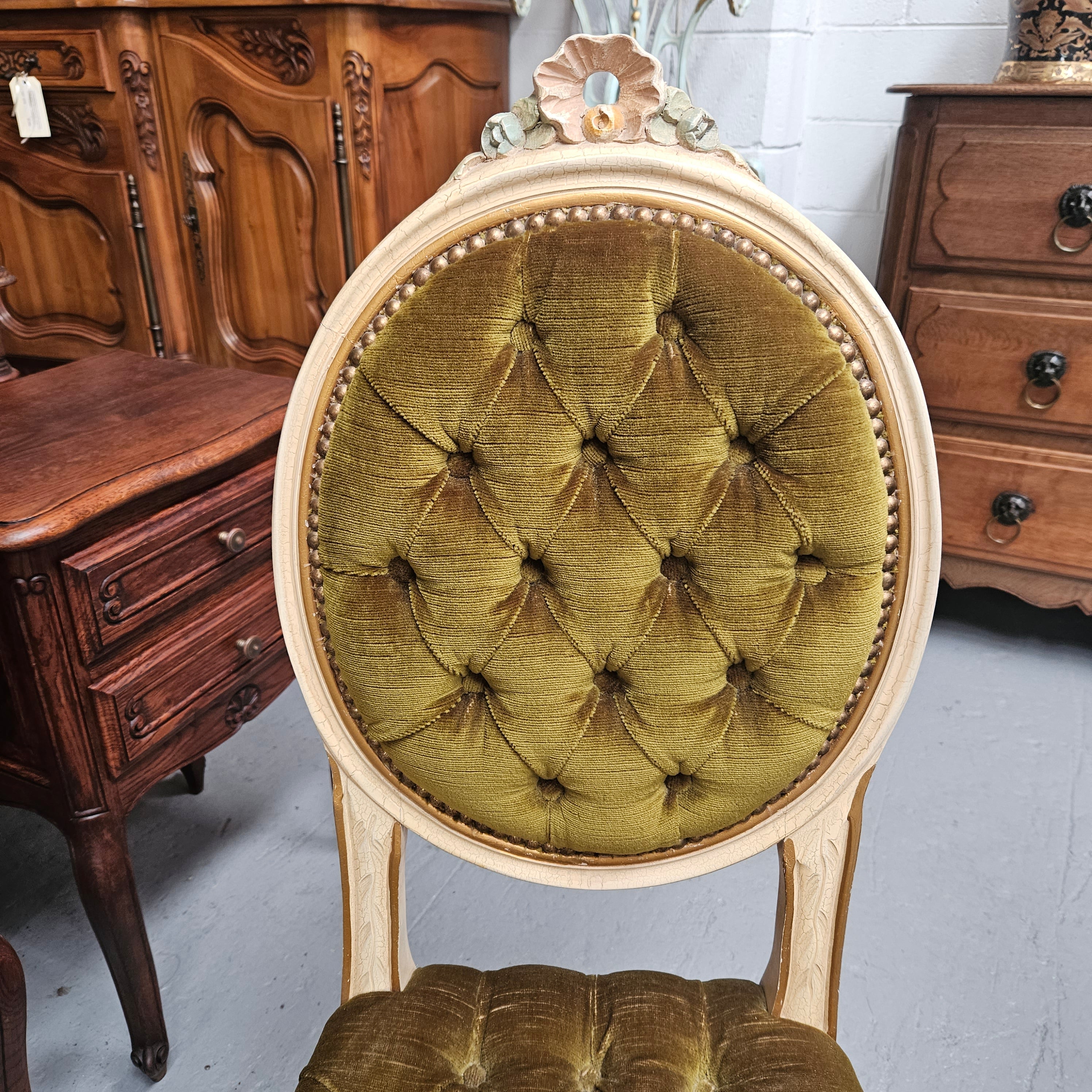 Vintage Upholstered French Style Single Chair
