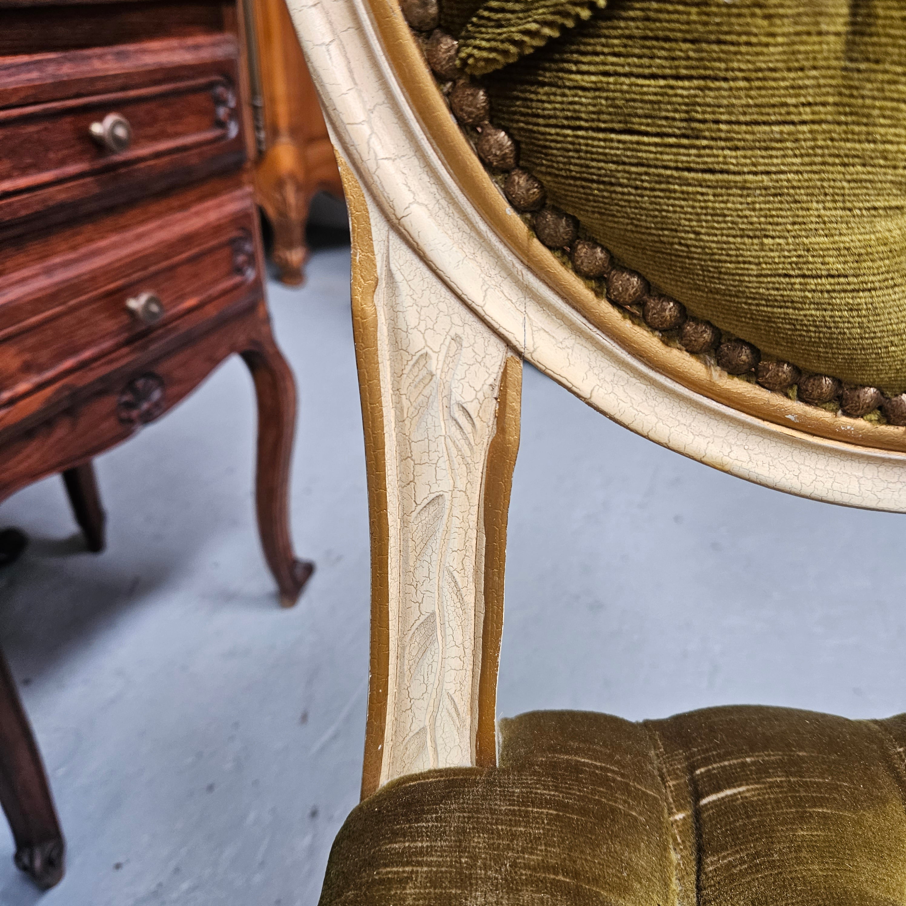 Vintage Upholstered French Style Single Chair