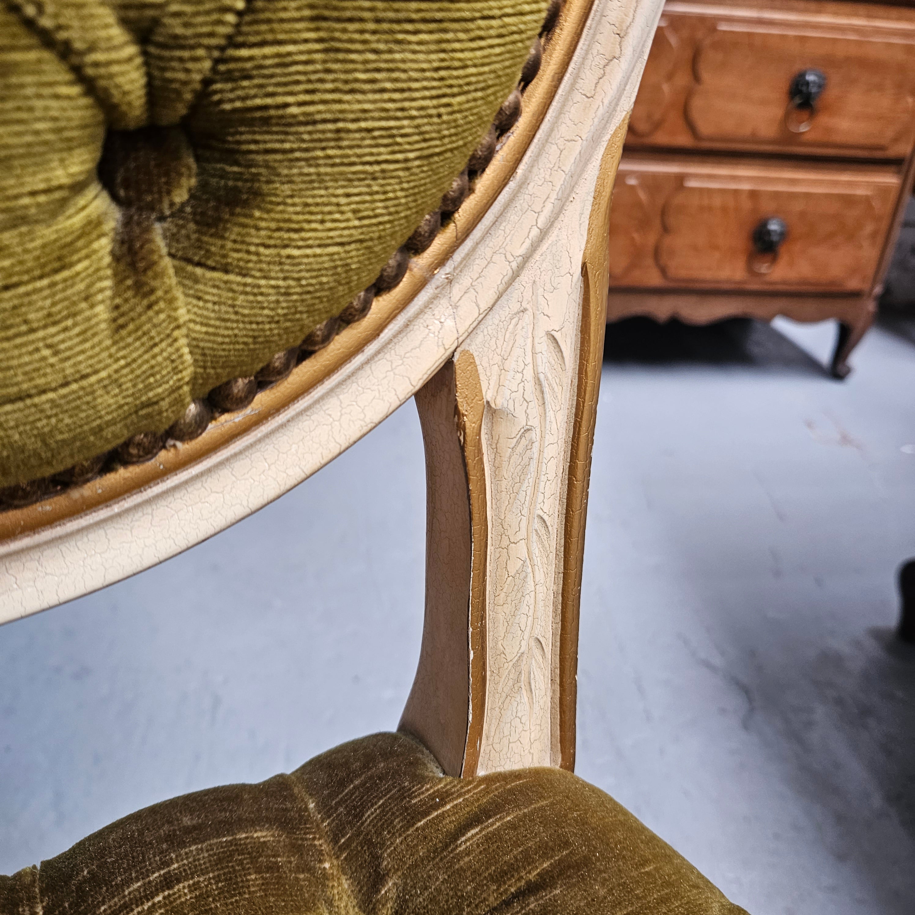 Vintage Upholstered French Style Single Chair