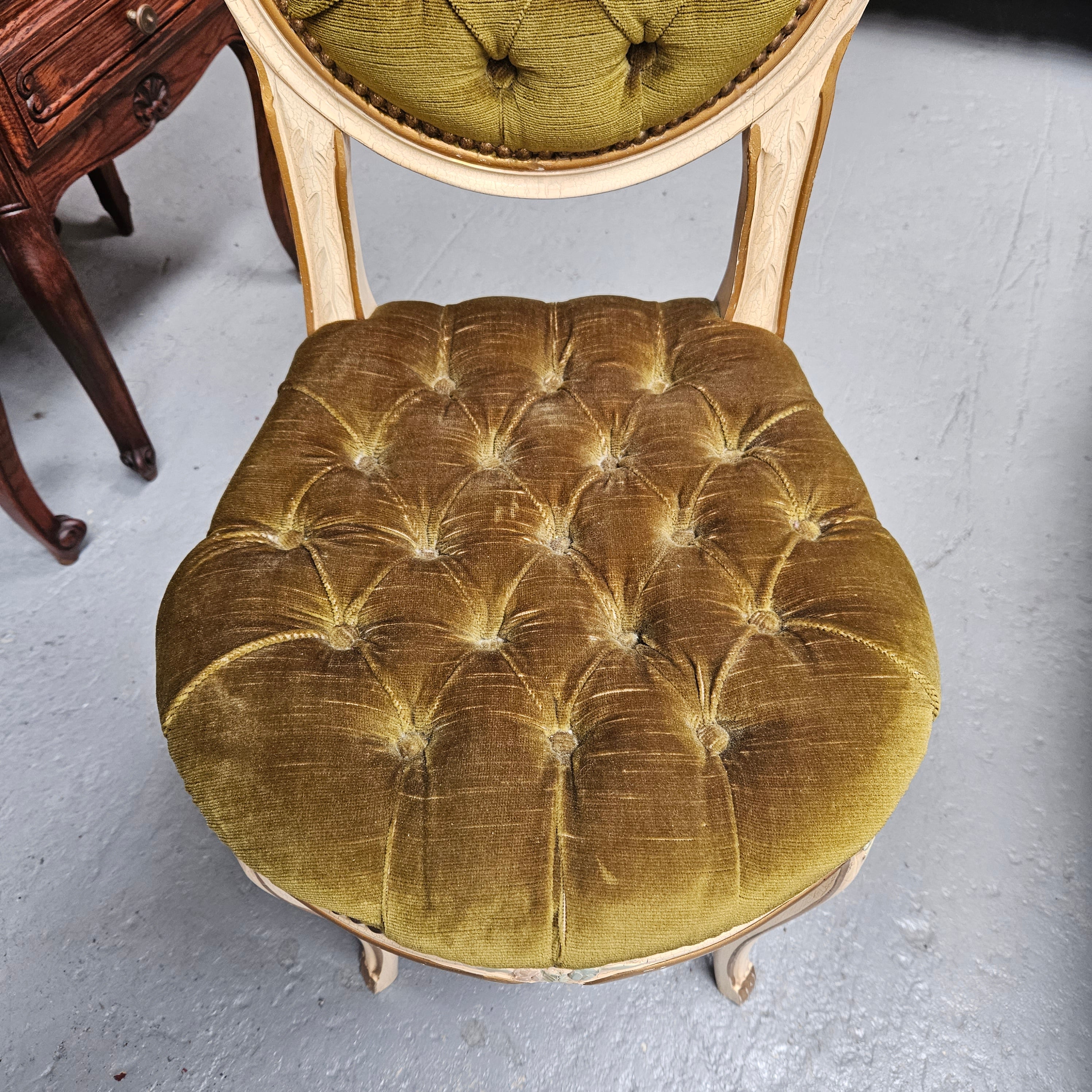 Vintage Upholstered French Style Single Chair