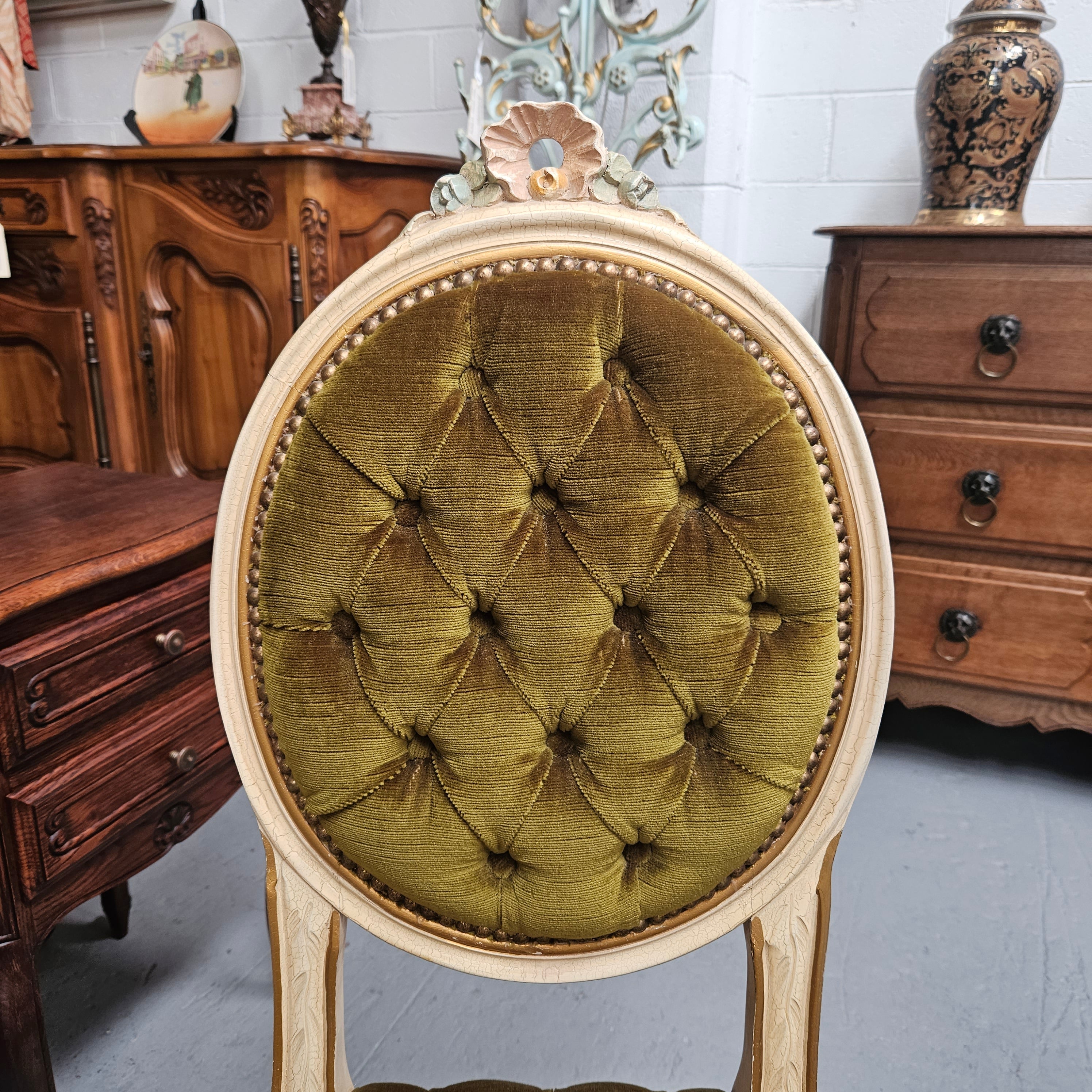 Vintage Upholstered French Style Single Chair